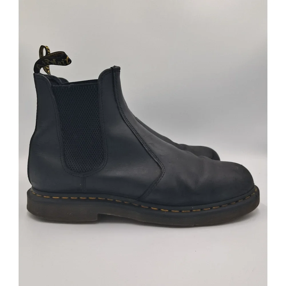 Size 12 - Dr Martens Chelsea Boots 2976 Slip Resistant Work Black - RETAIL $190